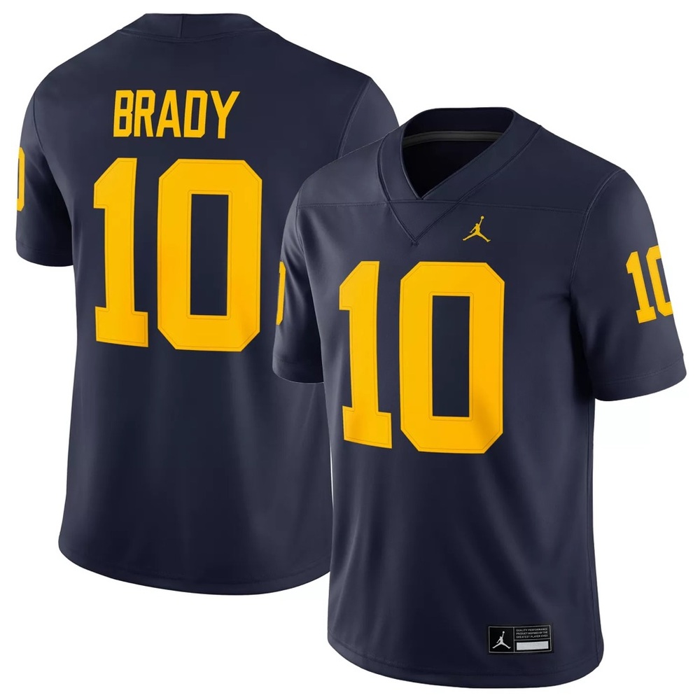 Jordan Michigan Tom Brady Jersey - XXL